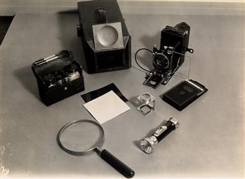 (FEDERAL BUREAU OF INVESTIGATION) G-men archive of 145 physical and crime scene investigation training photographs.